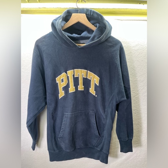 Pittsburgh Pitt University Steve & Barry’s Hoodie Men’s XS Navy Collegiate 2269 - Picture 1 of 7